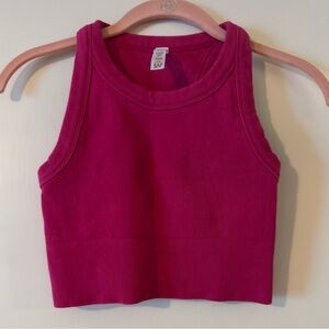 Alo Pink Cropped Tank